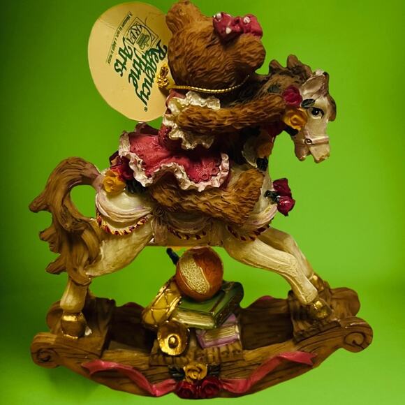 New! In box Vintage Joy Ride Bear by Regency Fine Arts Resin Rocking Chair Horse - Picture 5 of 8